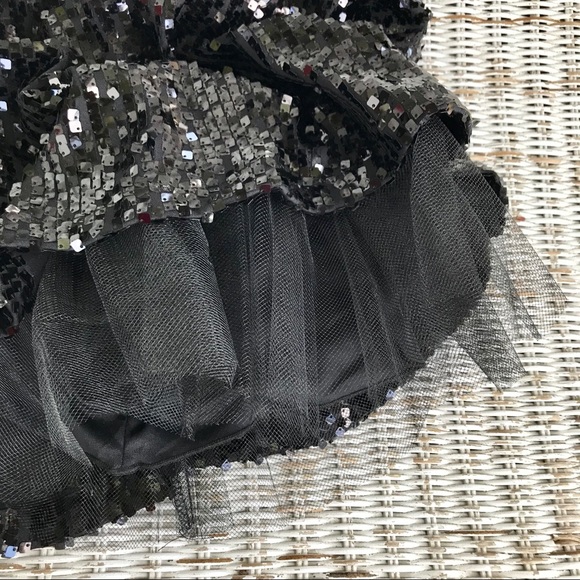 🆕 {Windsor} Black Sequin Party Mini Dress • Size 3 - Picture 7 of 9